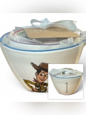 New RAE DUNN DISNEY Pixar TOY STORY Woody Nesting MEASURING CUPS Set Of 4